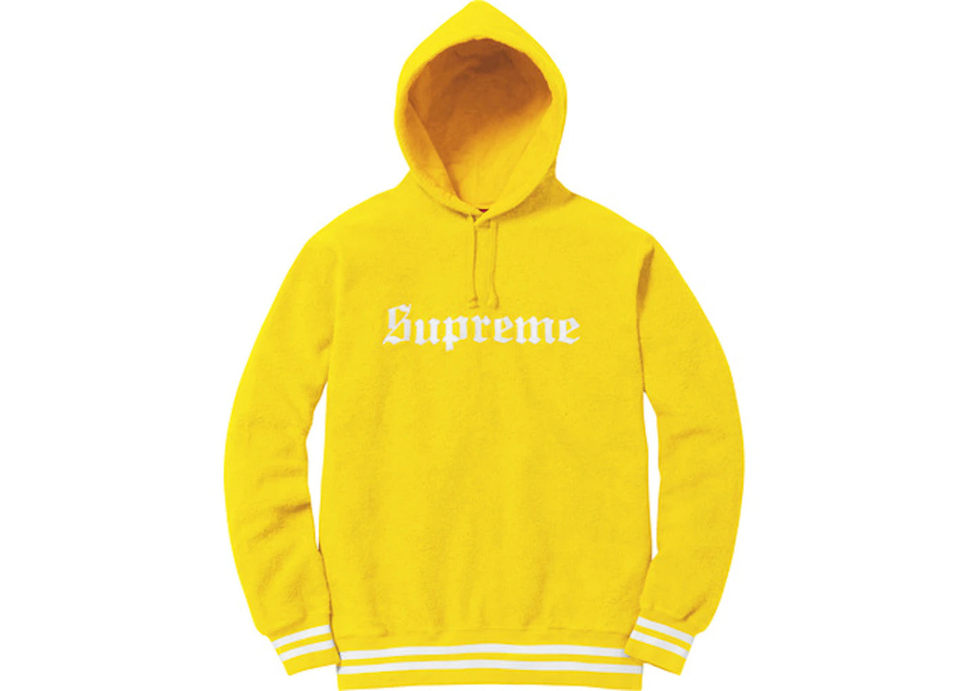 Supreme Reverse Fleece Hooded Sweatshirt Yellow