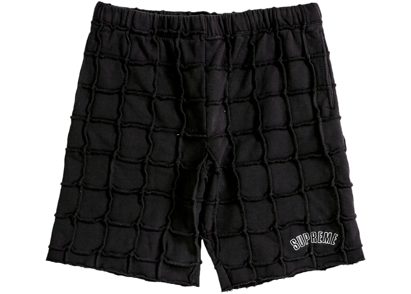 Supreme Reverse Patchwork Sweatshort Black