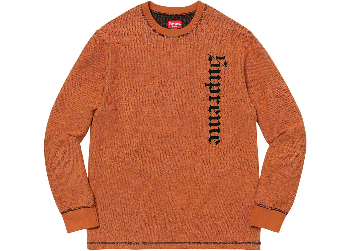 Supreme Reverse Terry L/S Top Dusty Orange