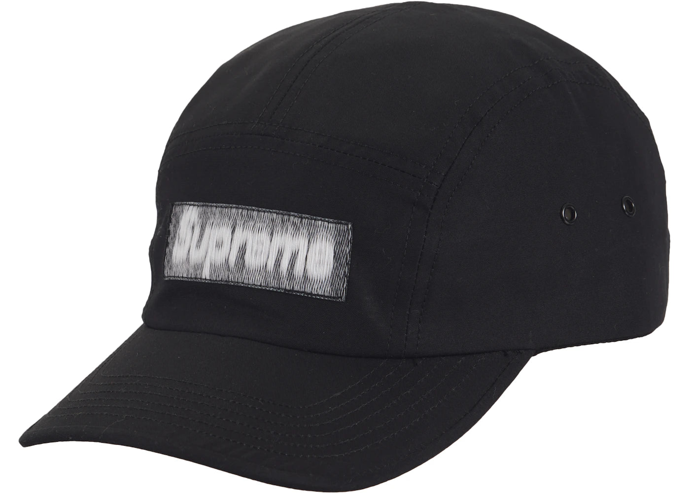 Supreme Reversed Label Camp Cap Black