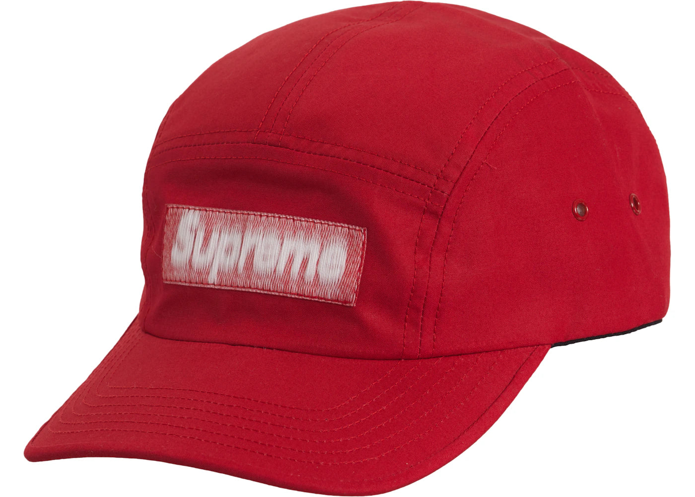 Supreme Reversed Label Camp Cap Red