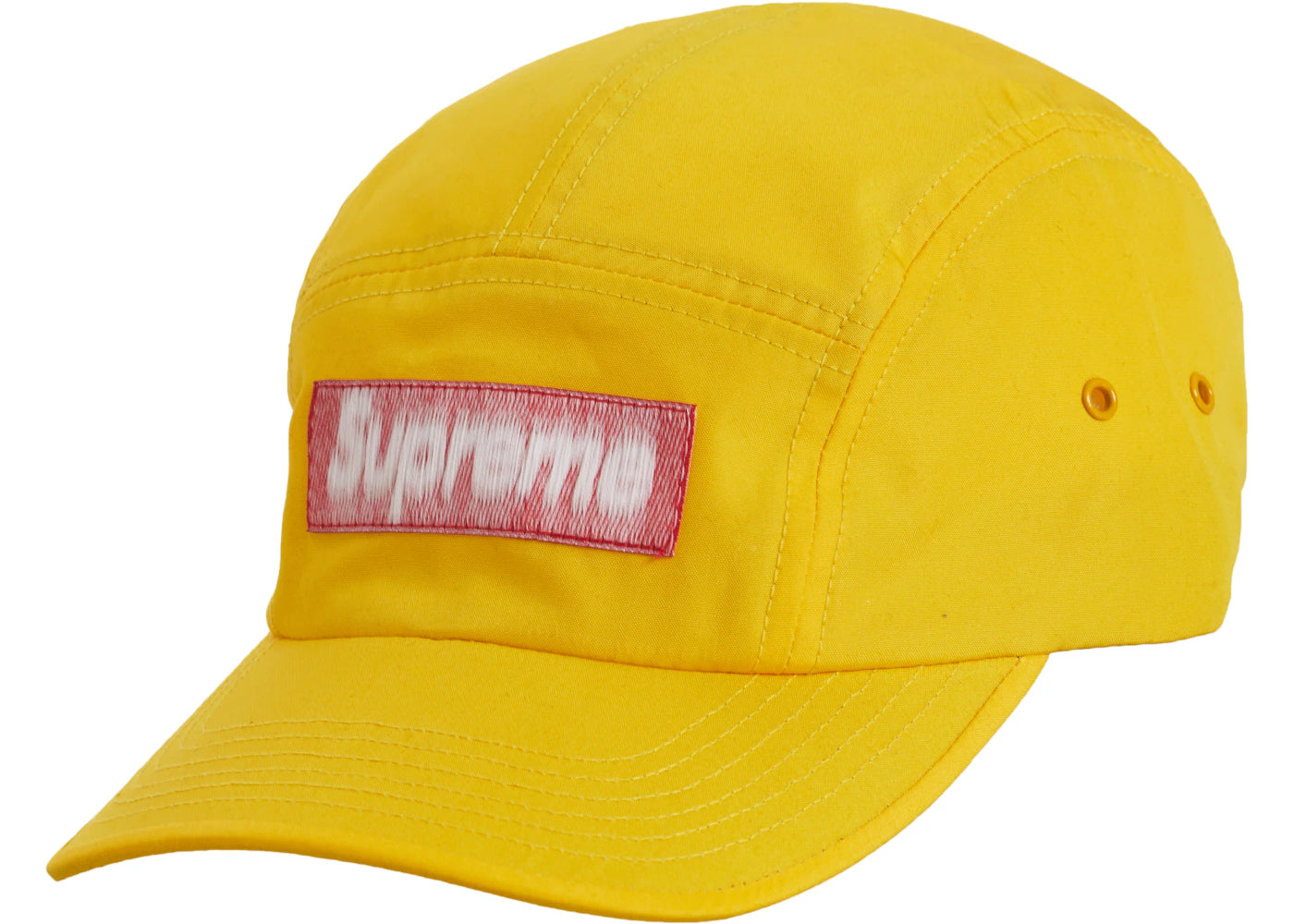 Supreme Reversed Label Camp Cap Yellow