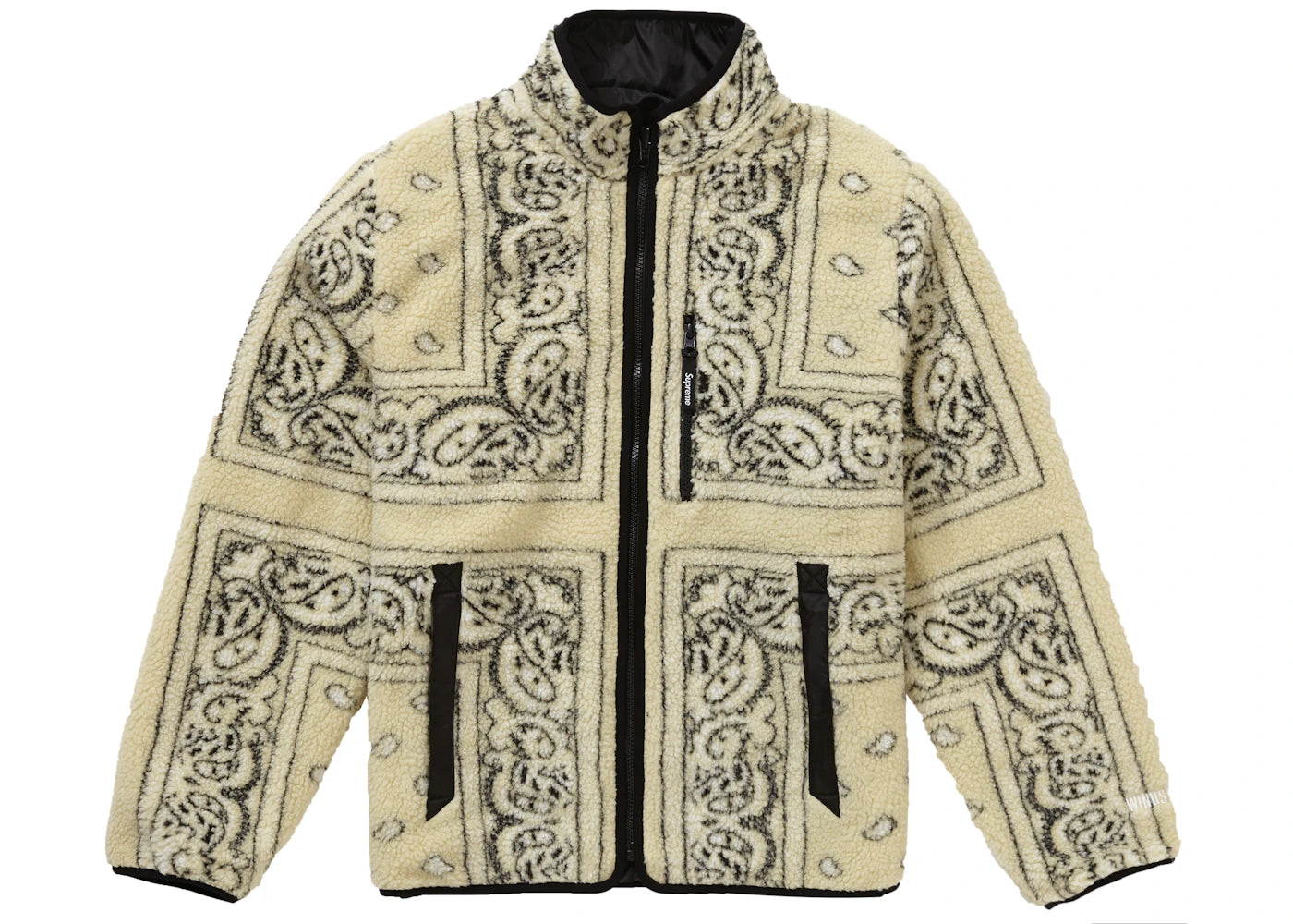 Supreme Reversible Bandana Fleece Jacket Tan