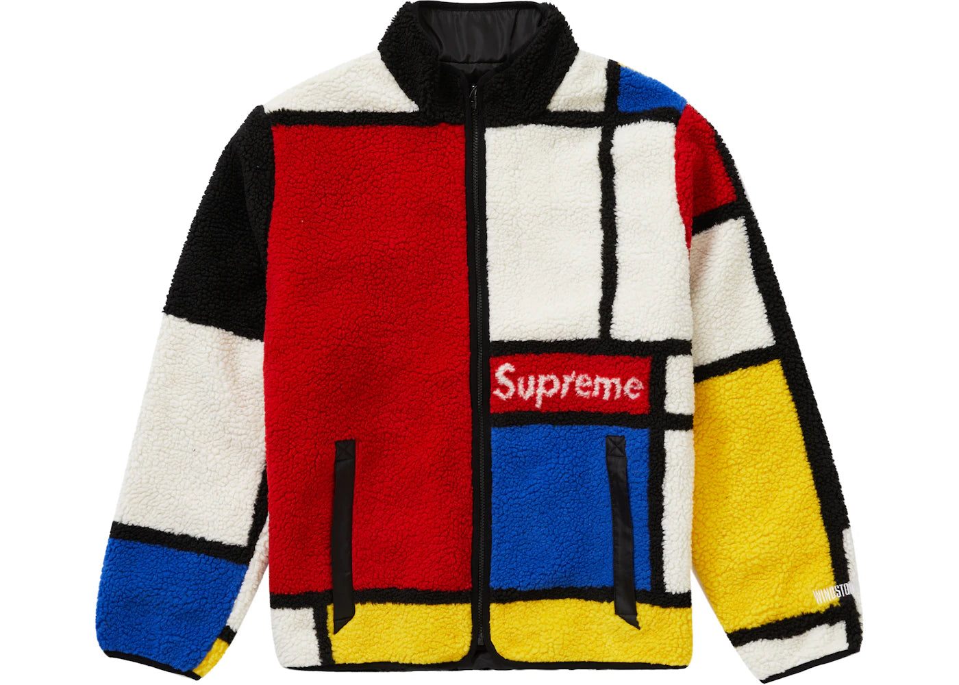 Supreme Reversible Colorblocked Fleece Jacket Red