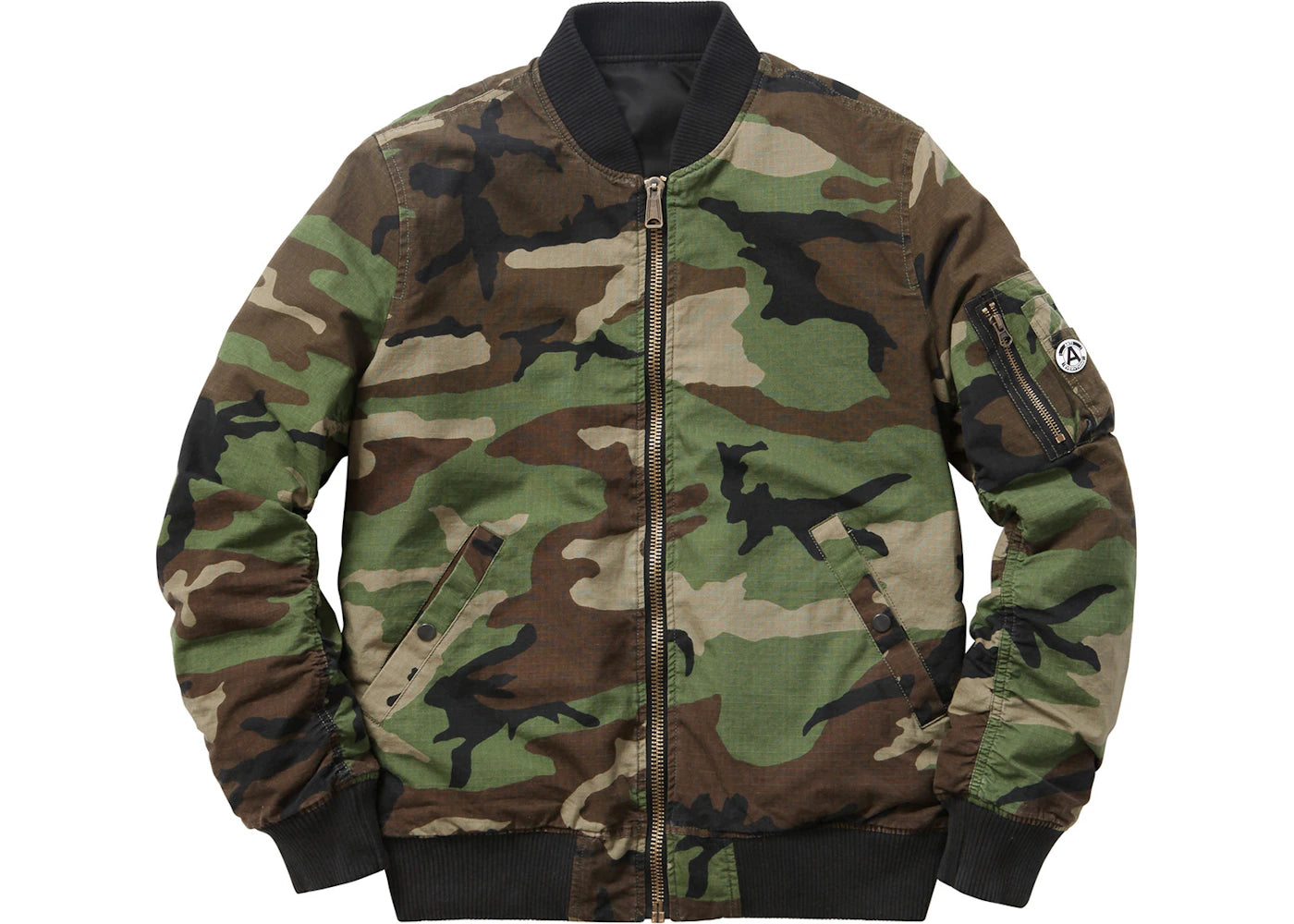 Supreme Reversible Cotton Ma 1 Jacket Green Camo