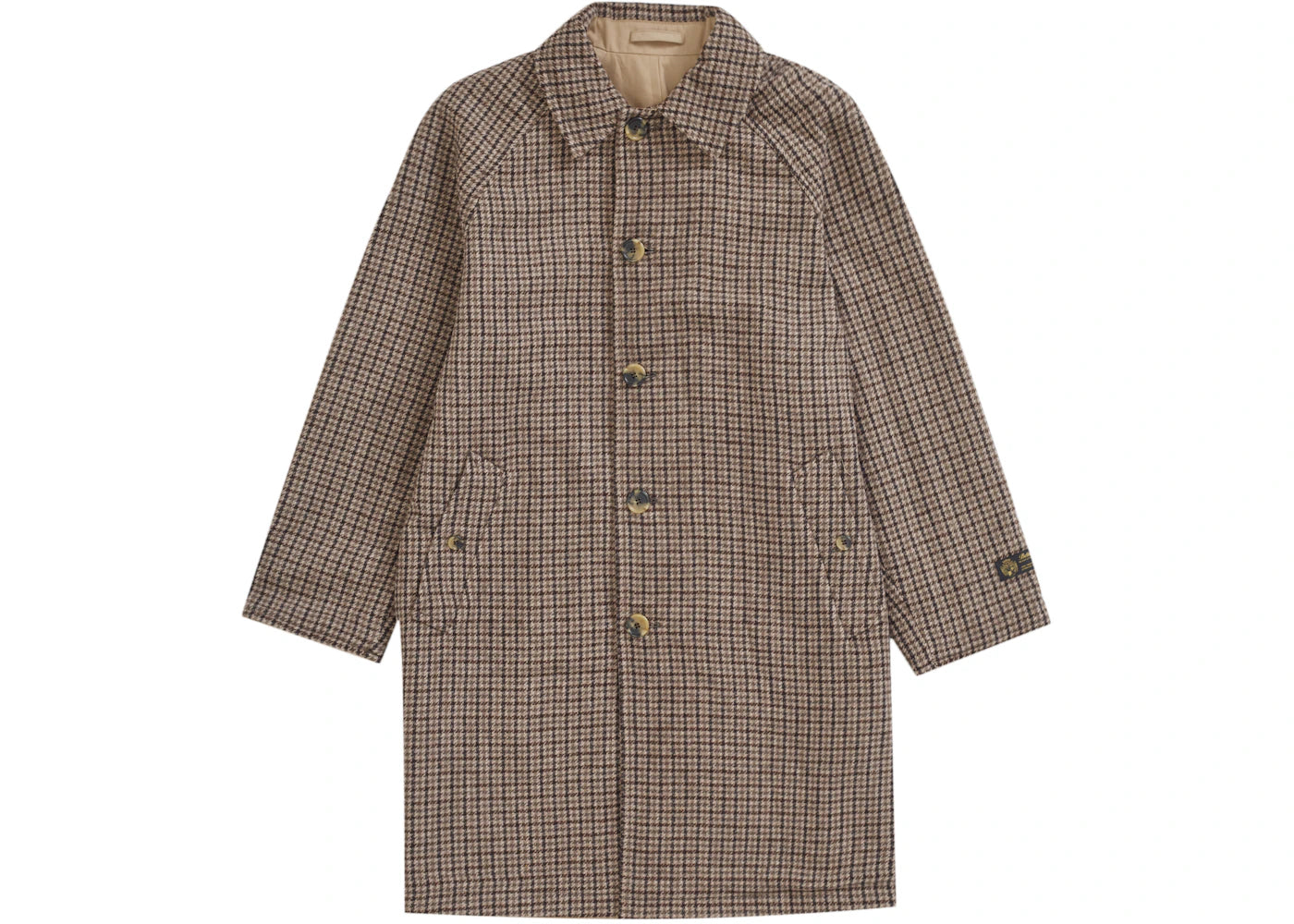 Supreme Reversible Houndstooth Overcoat Tan