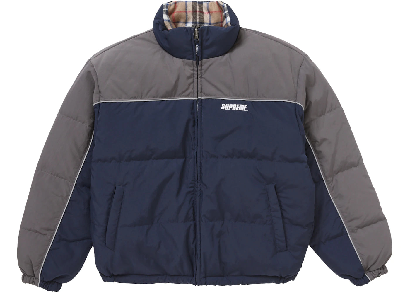 Supreme Reversible Puffer Jacket Navy