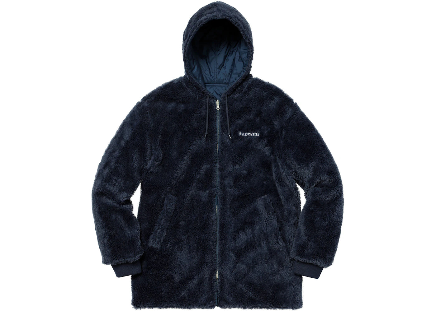 Supreme Reversible Sherpa Work Parka Navy