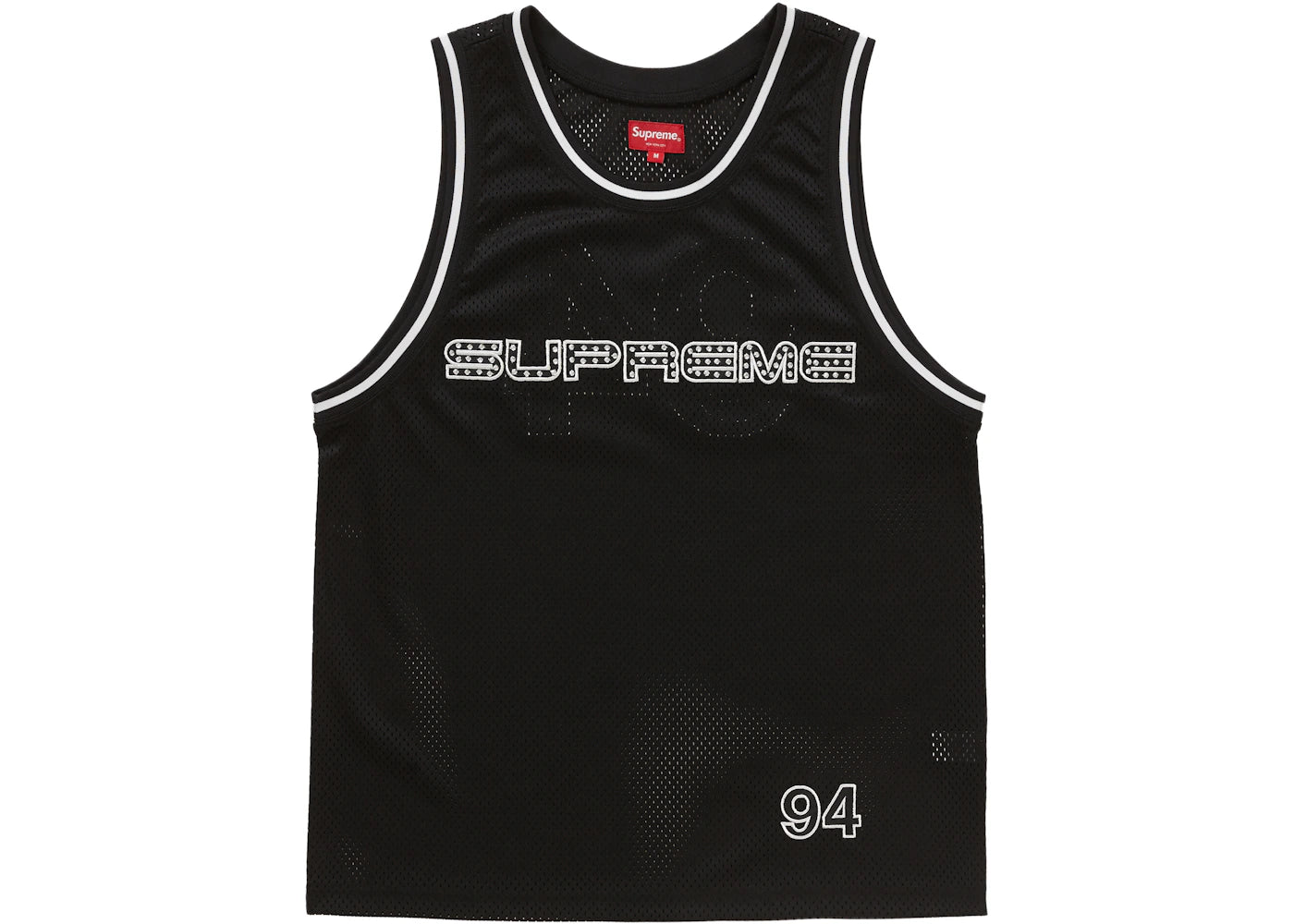 Supreme Rhinestone Basketball Jersey Black