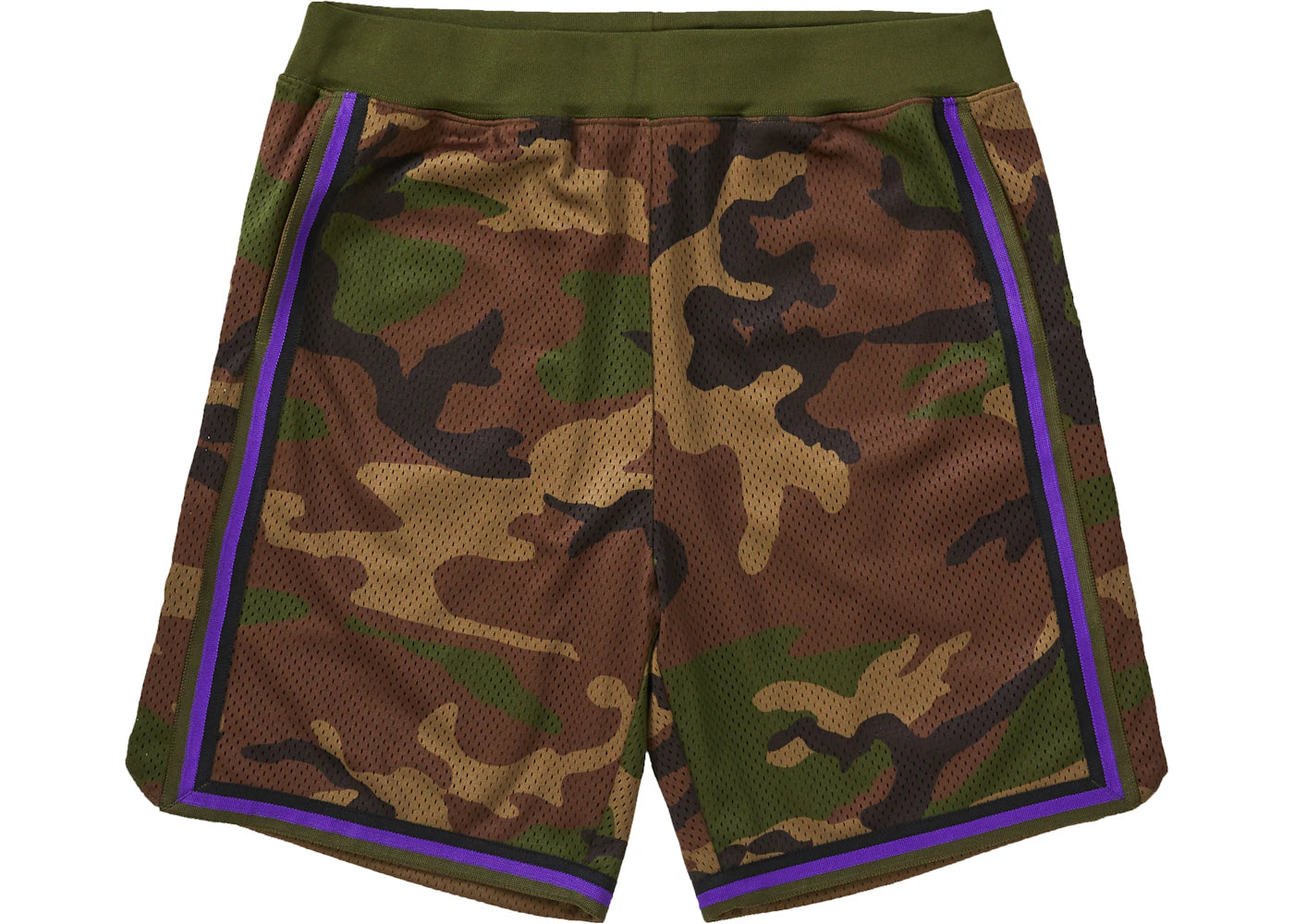 Supreme Rhinestone Basketball Short Woodland Camo