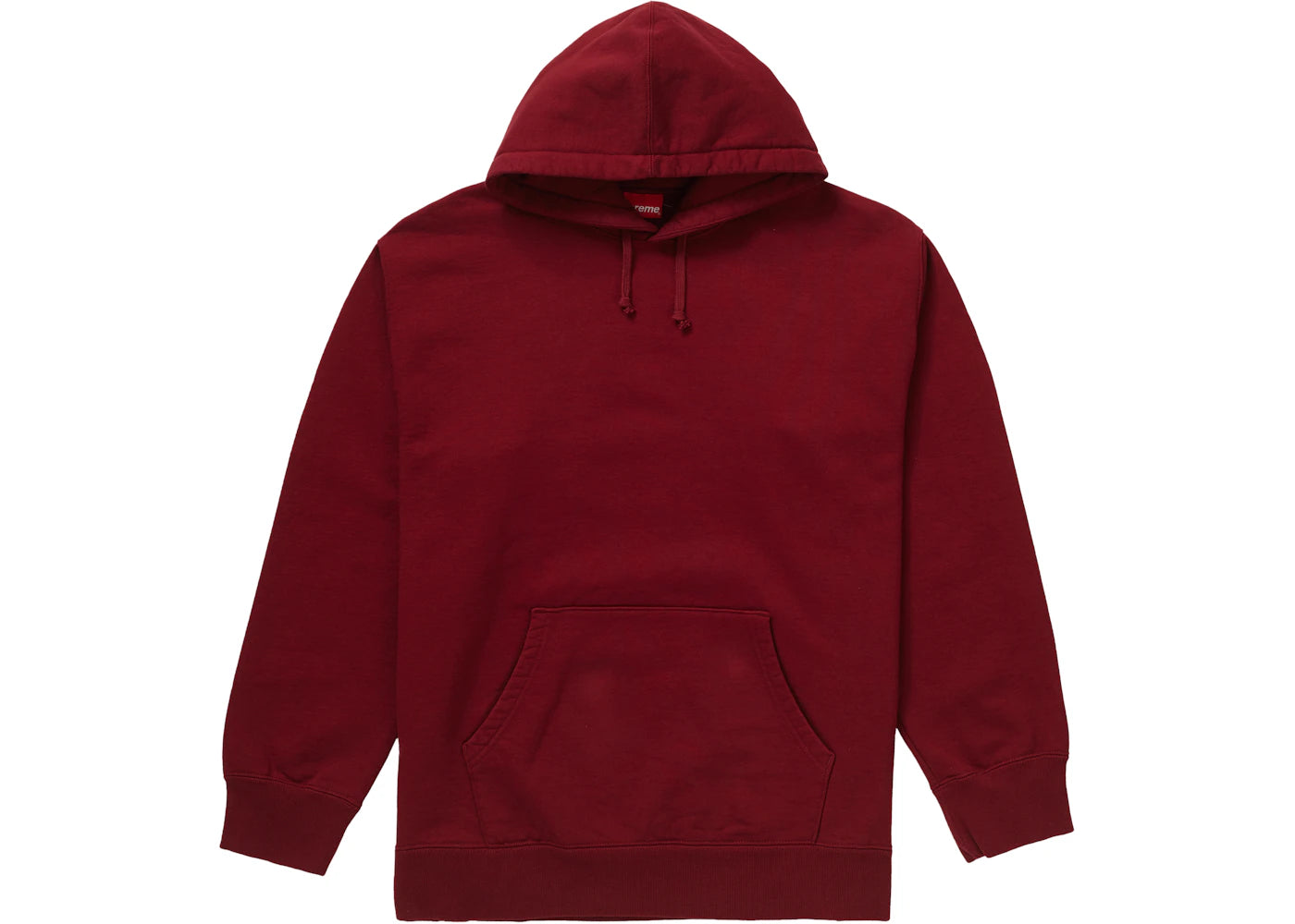 Supreme Rhinestone Script Hooded Sweatshirt Cardinal