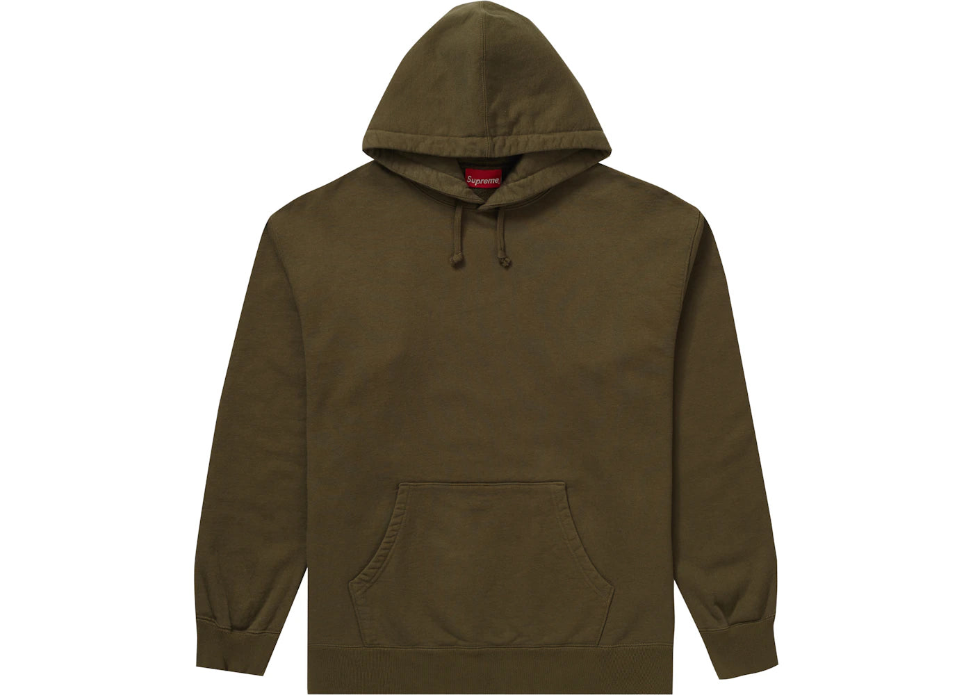 Supreme Rhinestone Script Hooded Sweatshirt Dark Olive