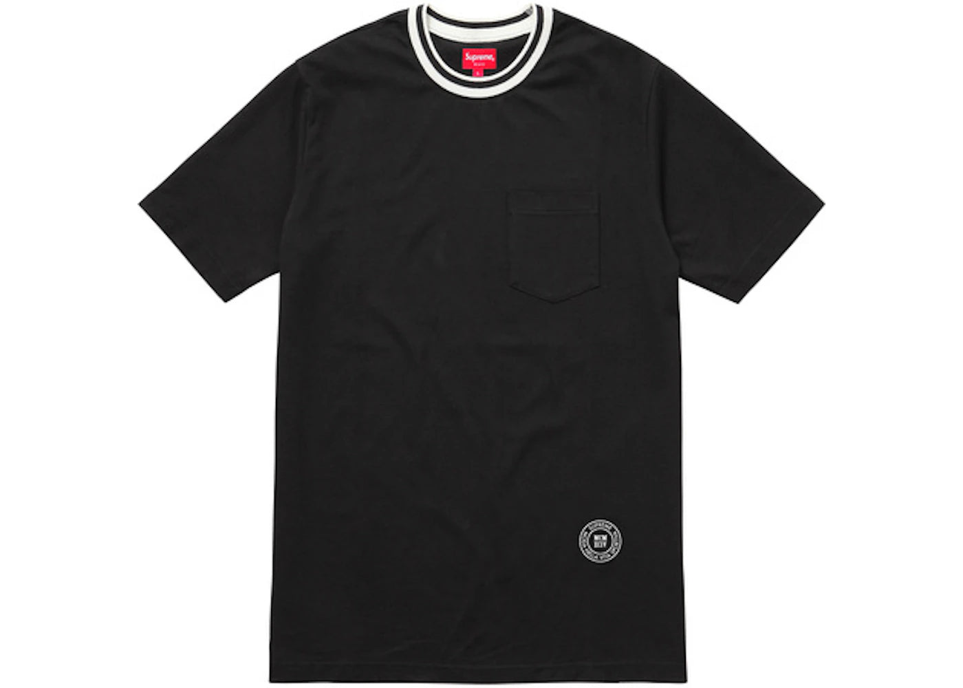 Supreme Rib Pocket Tee Black