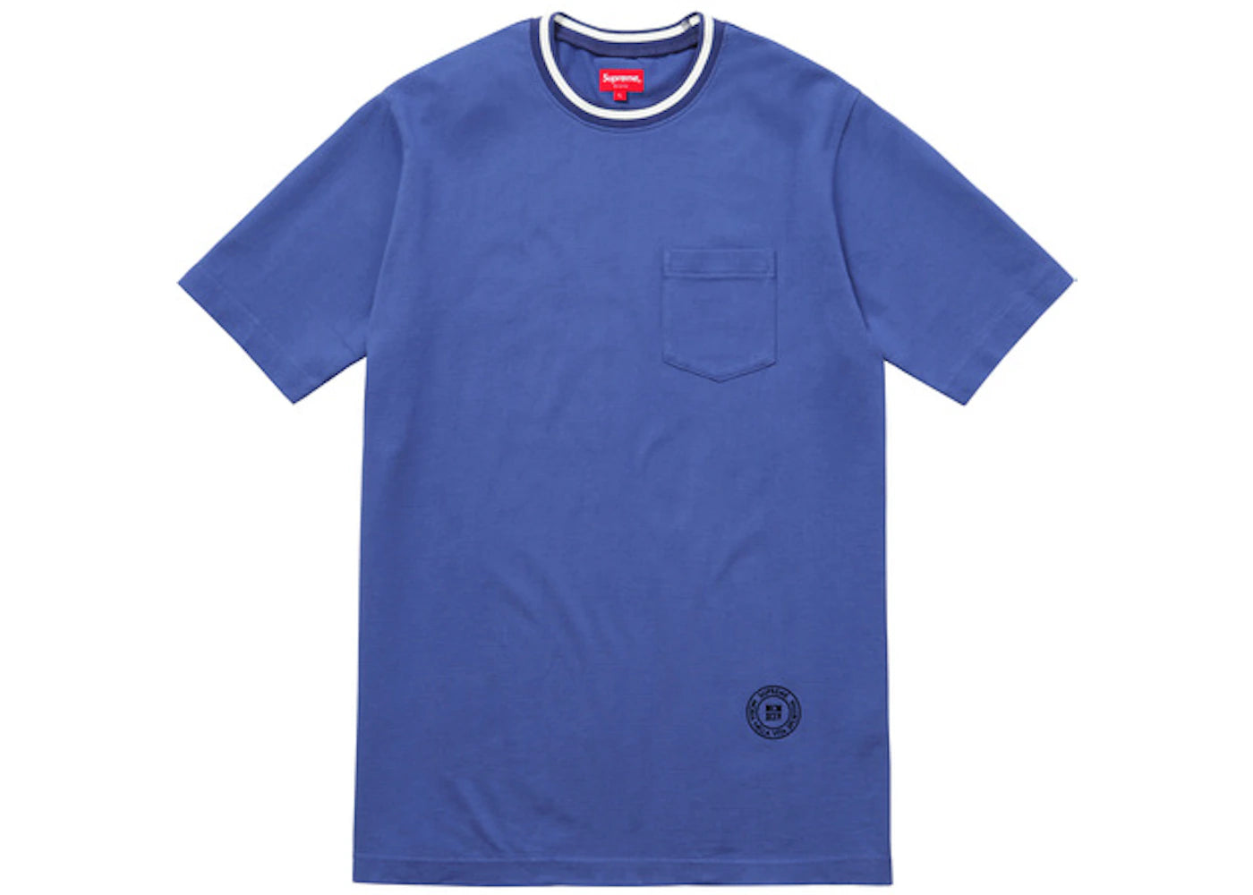 Supreme Rib Pocket Tee Dusty Blue