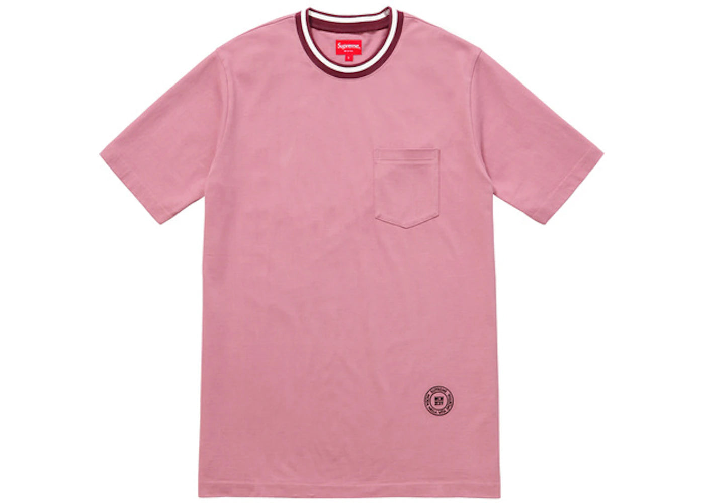 Supreme Rib Pocket Tee Dusty Pink