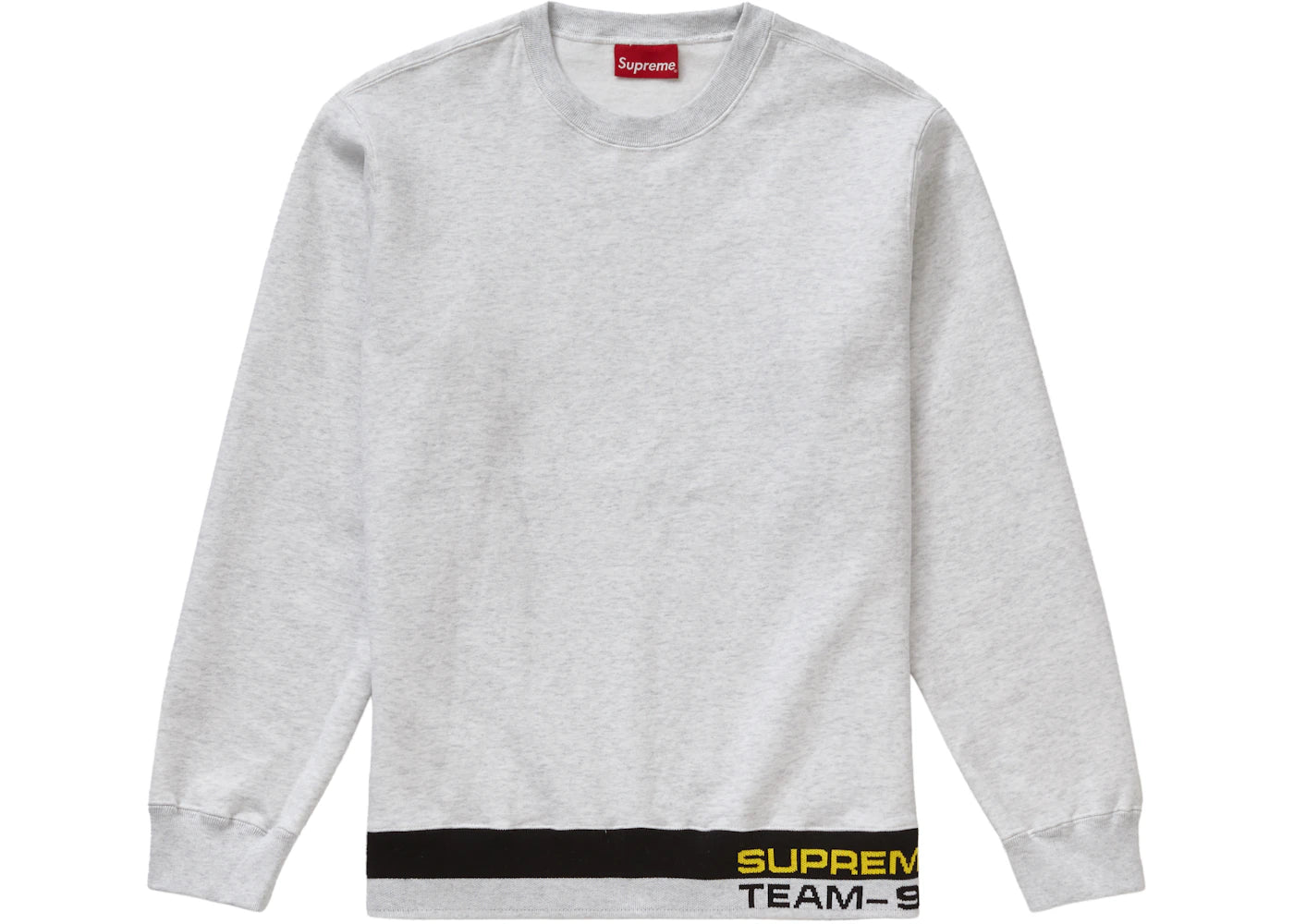 Supreme Rib Stripe Crewneck Ash Grey
