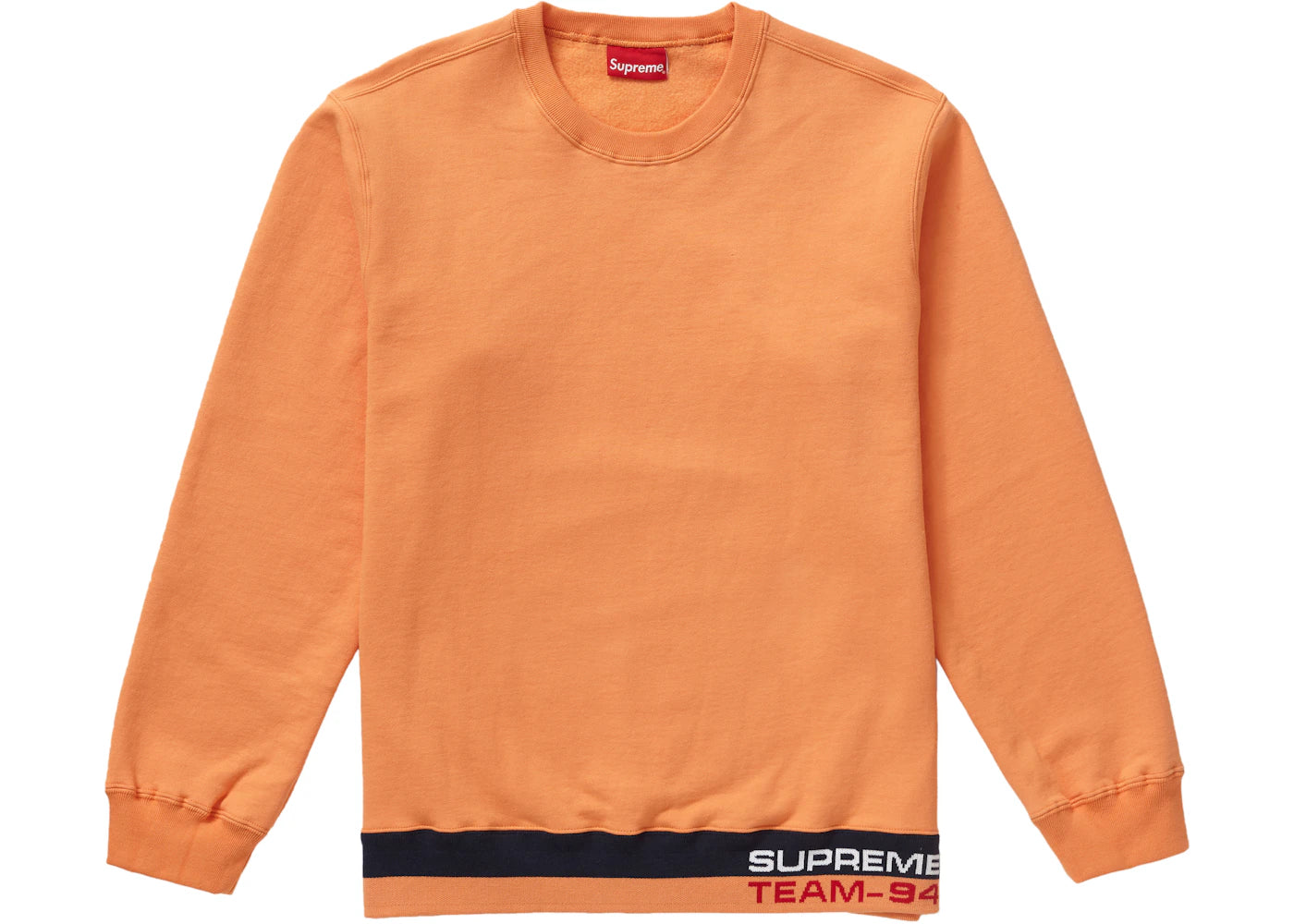 Supreme Rib Stripe Crewneck Pale Orange