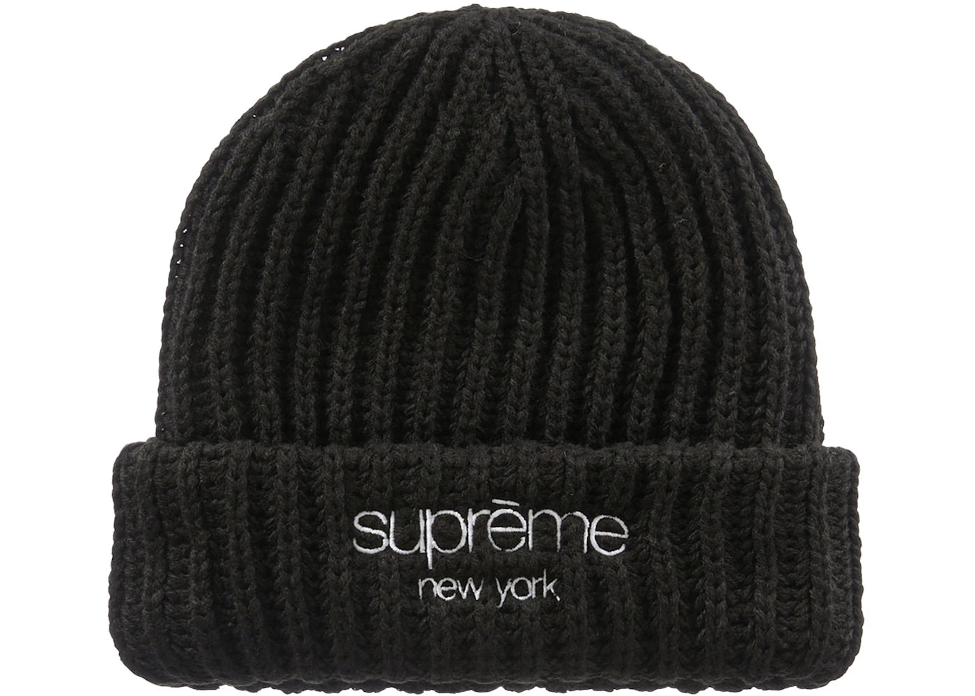 Supreme Ribbed Beanie (FW22) Black