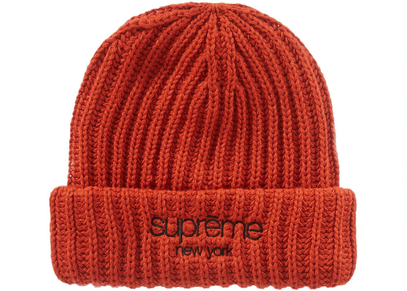 Supreme Ribbed Beanie (FW22) Burnt Orange