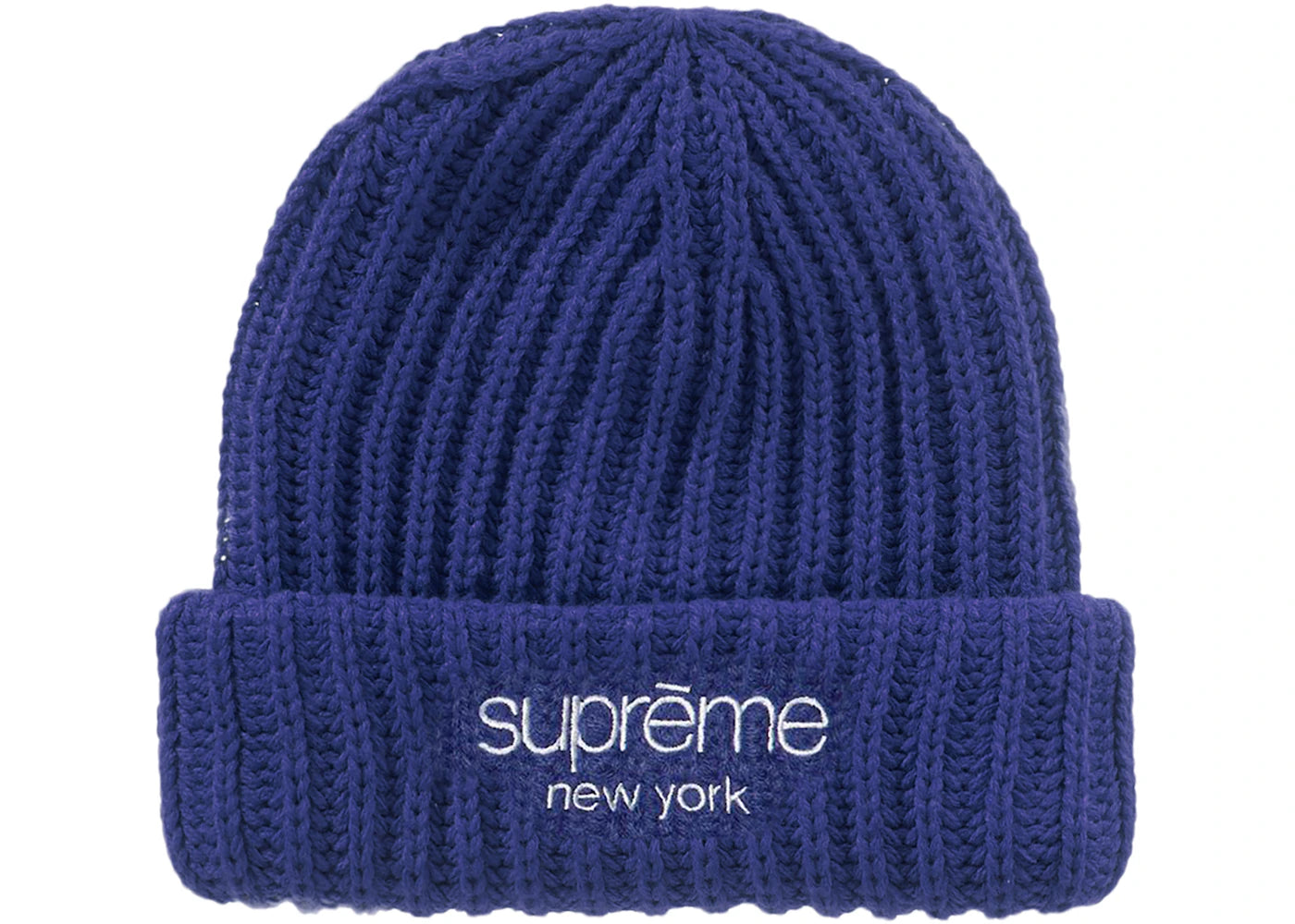 Supreme Ribbed Beanie (FW22) Dark Royal