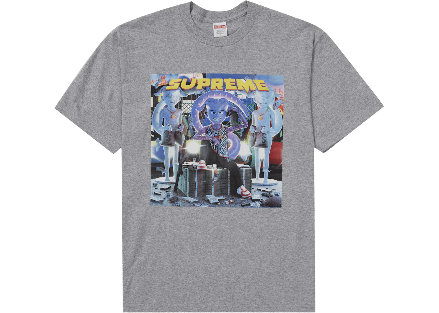 Supreme Richest Tee Heather Grey