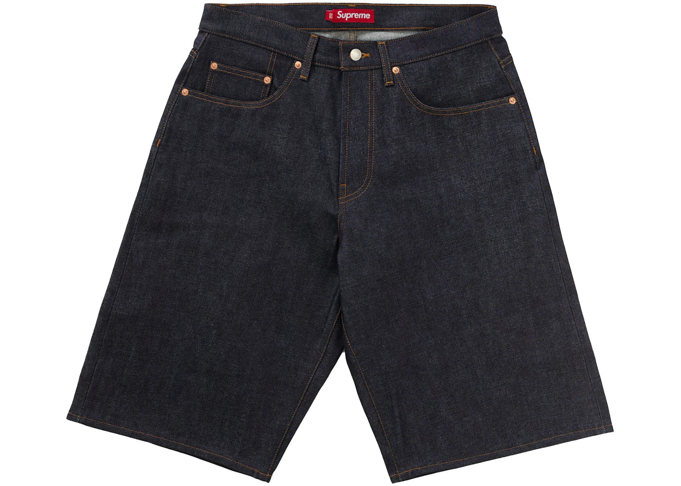 Supreme Rigid Baggy Selvedge Denim Short Rigid Indigo