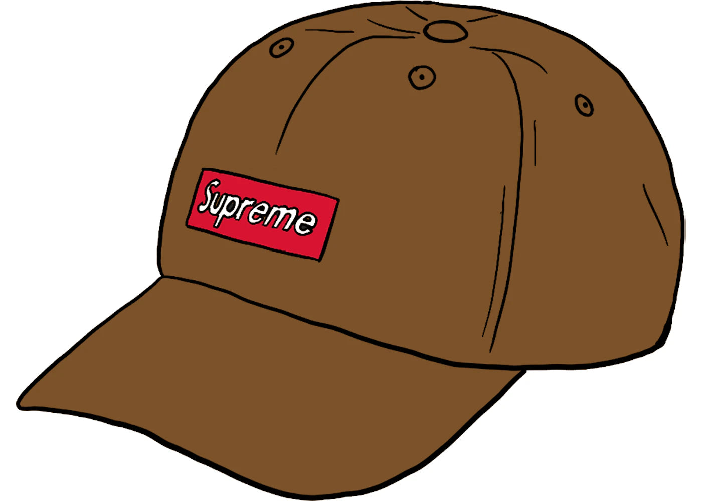 Supreme Ripple Corduroy Small Box 6-Panel Brown