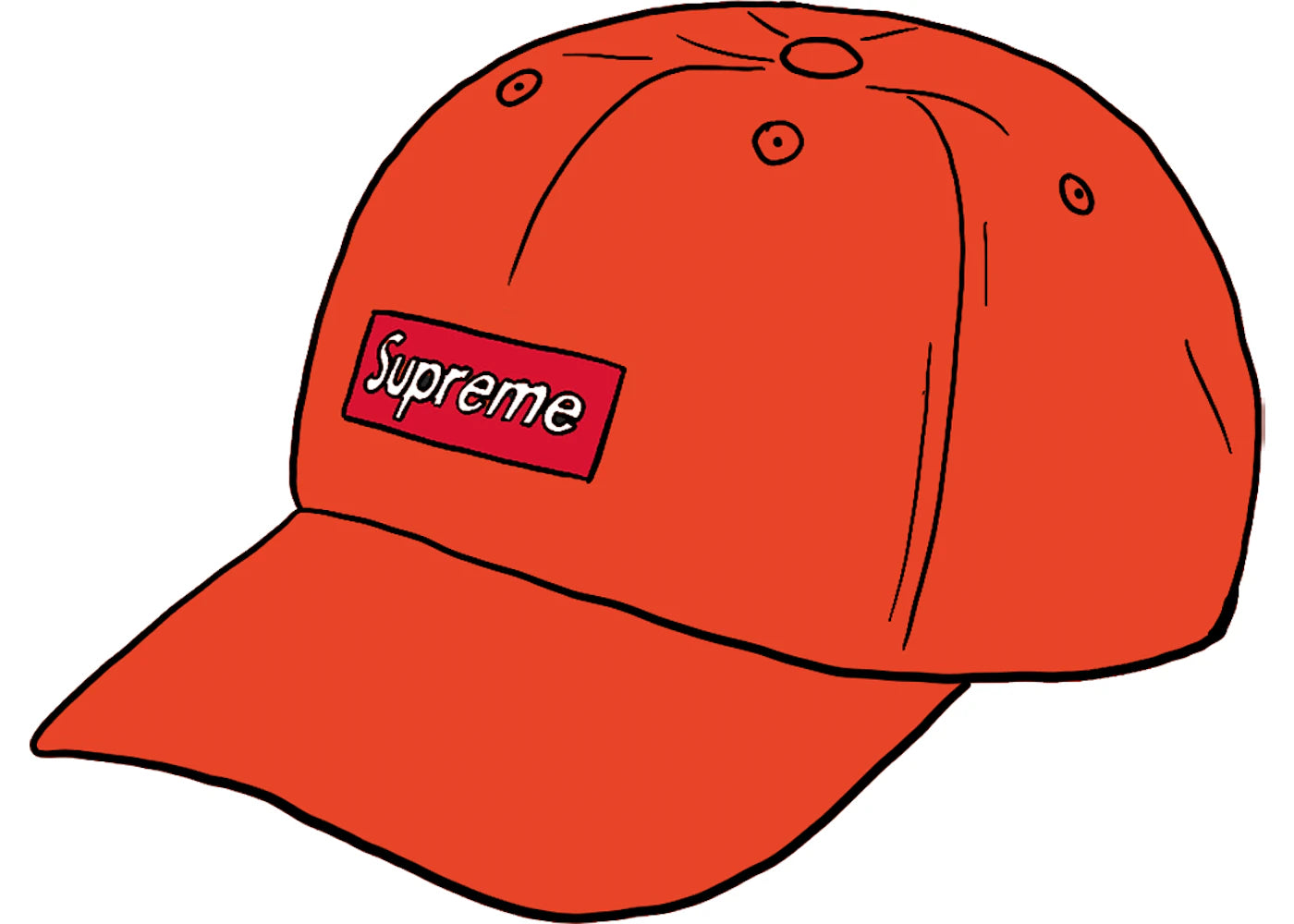 Supreme Ripple Corduroy Small Box 6-Panel Orange