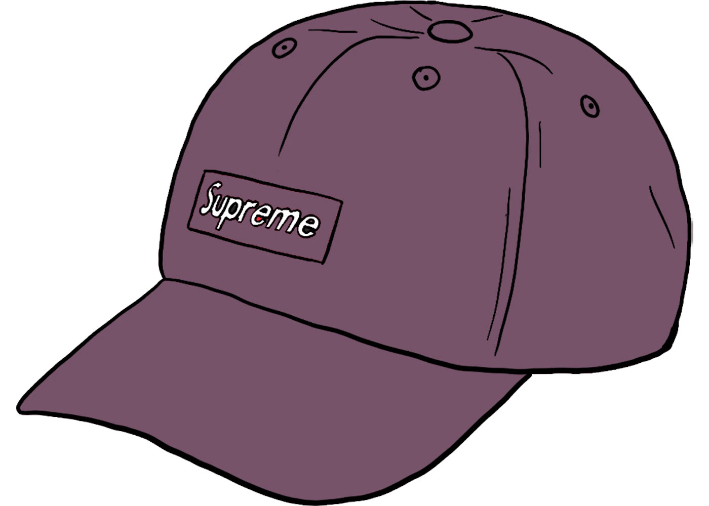 Supreme Ripple Corduroy Small Box 6-Panel Purple