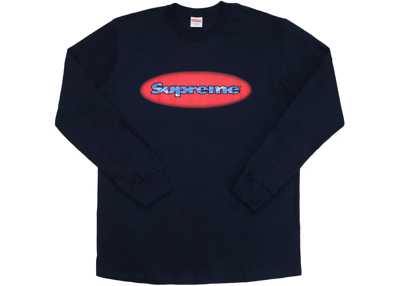 Supreme Ripple LS Tee Navy