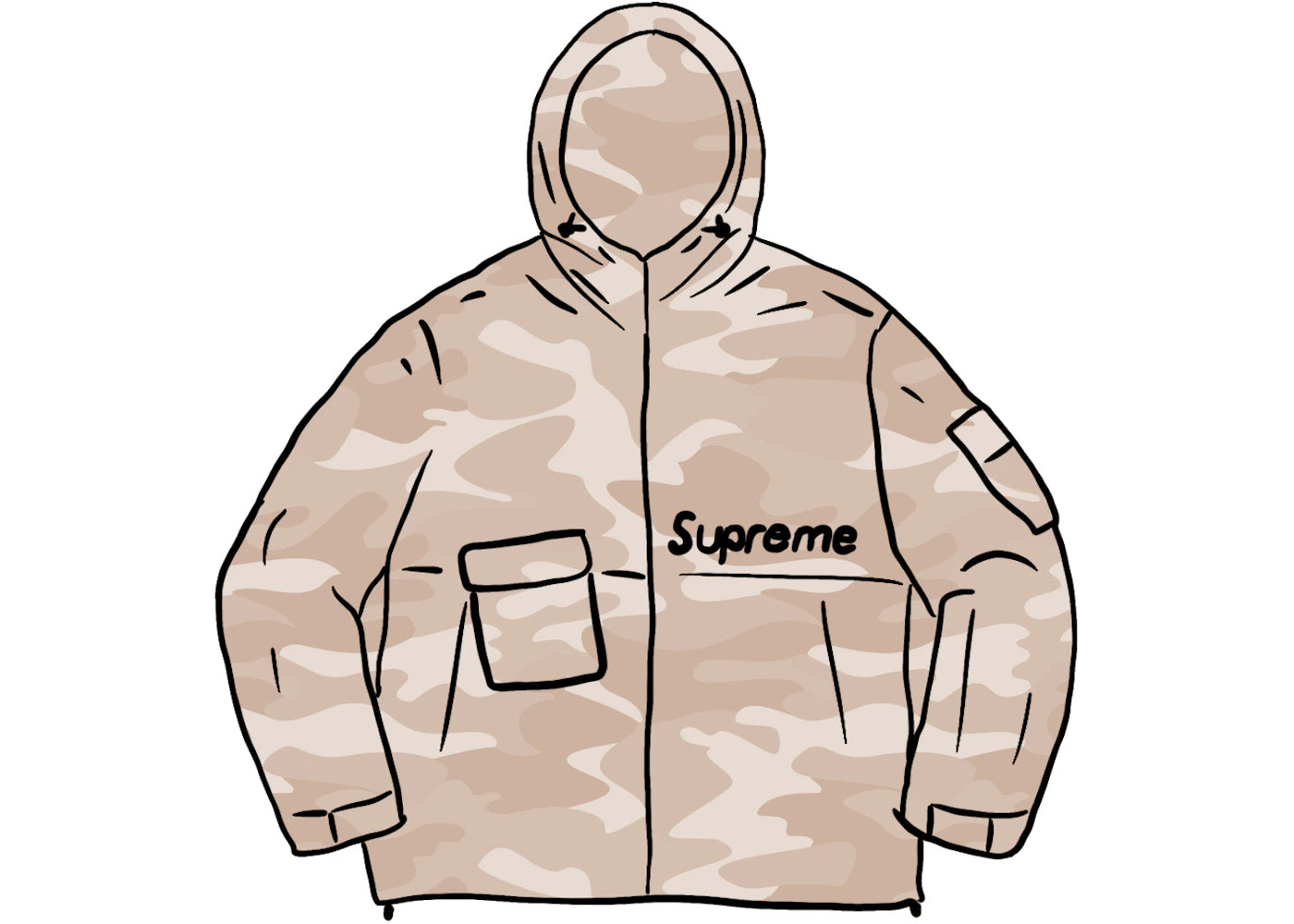 Supreme Ripstop Utility Jacket Desert Camo