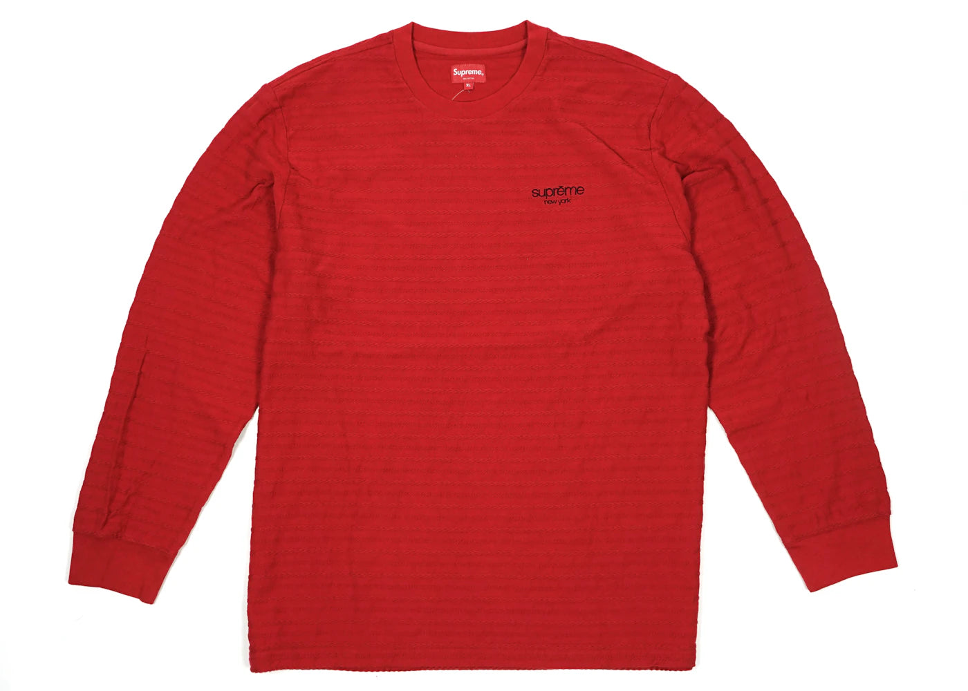 Supreme Rope Stripe L/S Top Dark Red