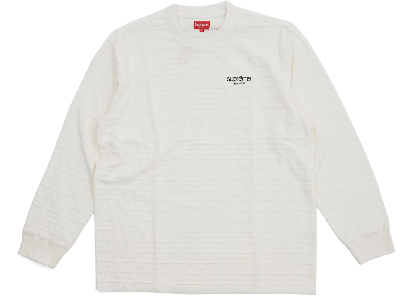 Supreme Rope Stripe L/S Top OffWhite