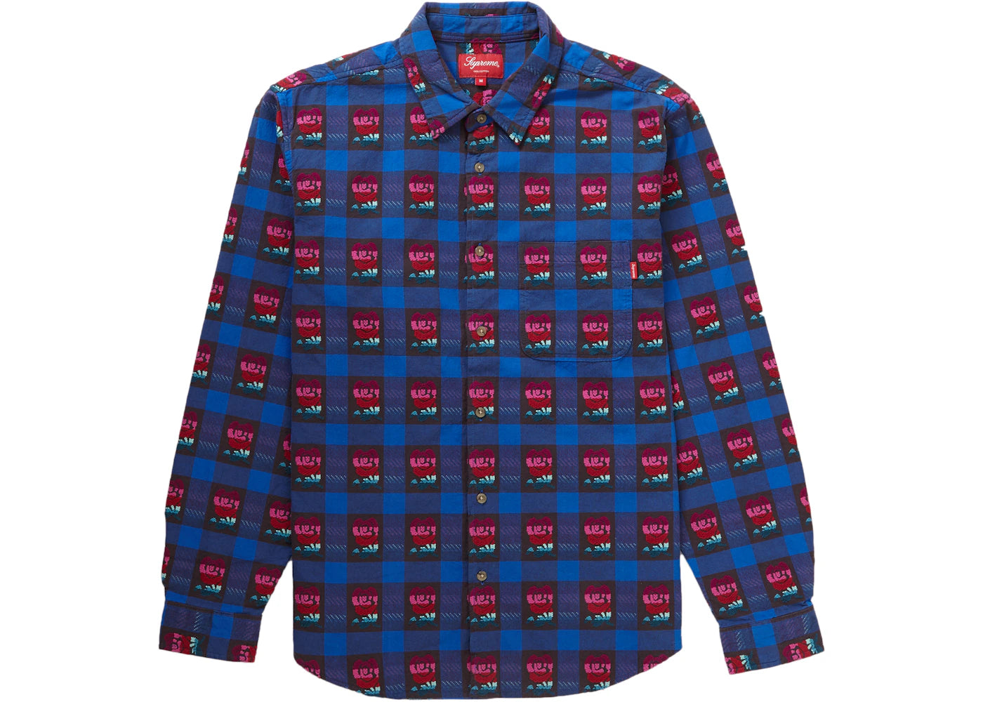 Supreme Rose Buffalo Plaid Shirt Royal