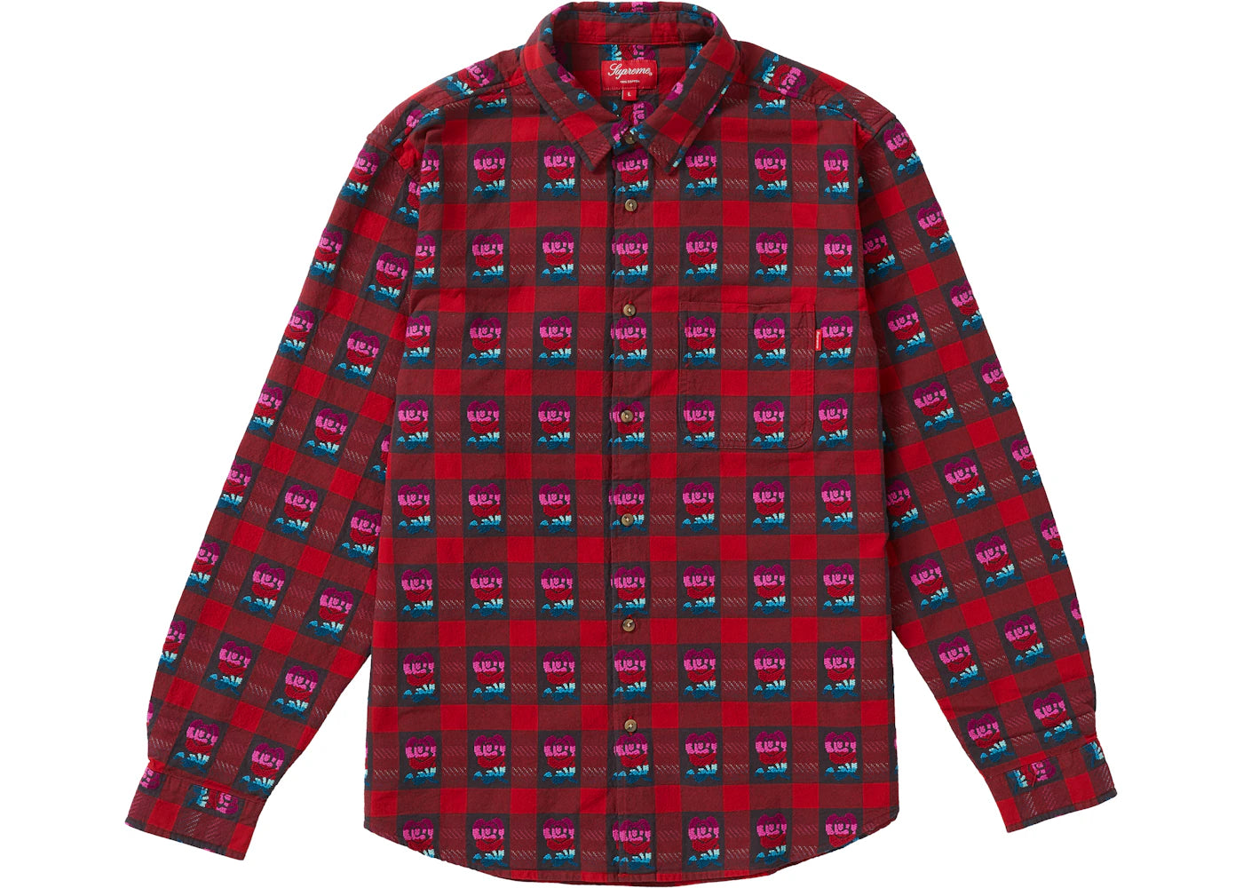 Supreme Rose Buffalo Plaid Shirt Red