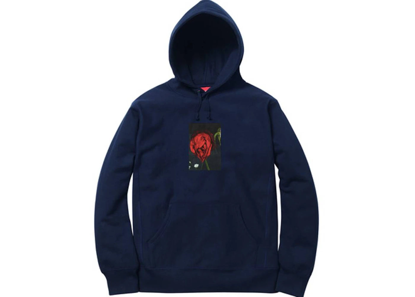 Supreme Rose Hooded Sweatshirt Navy