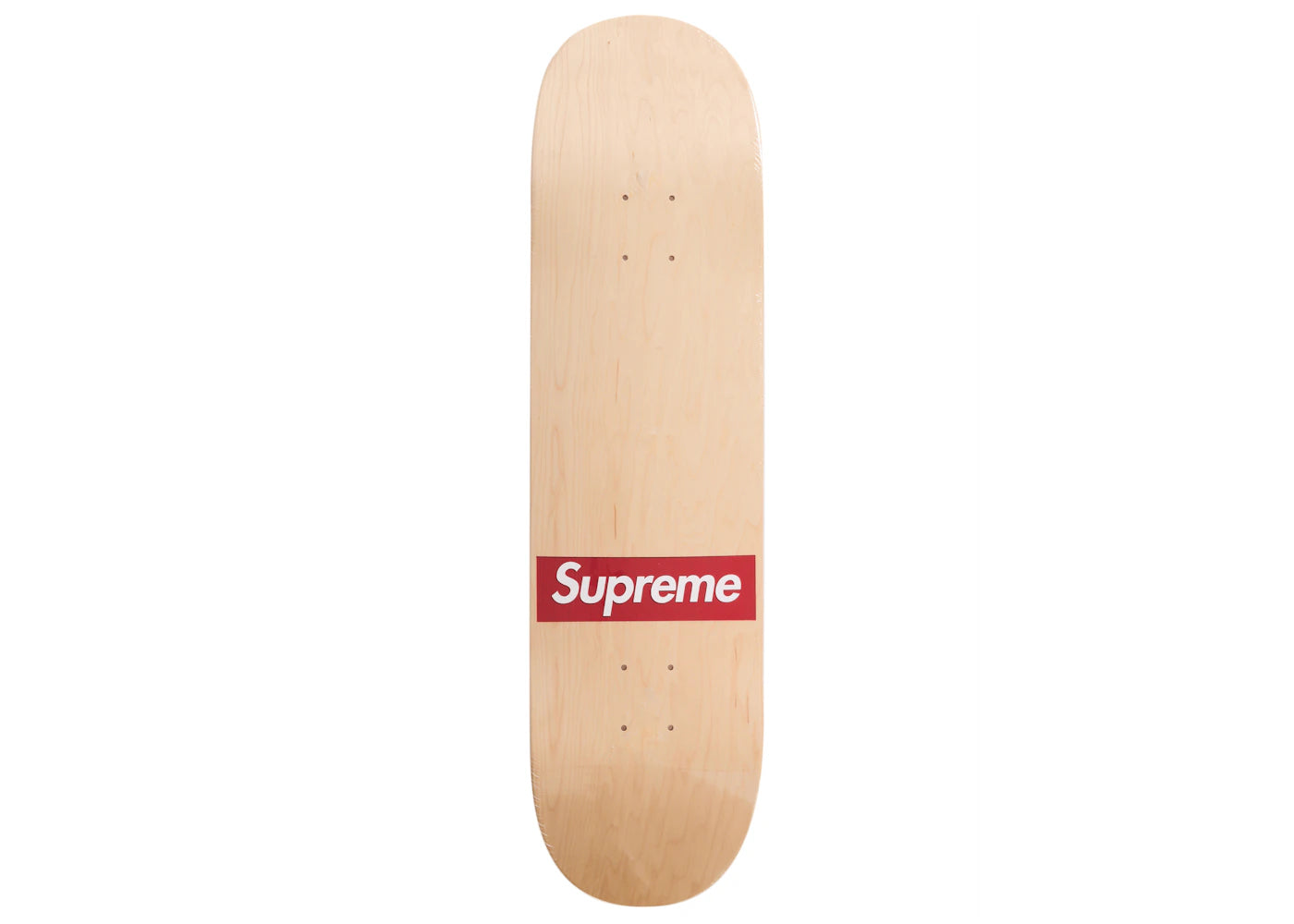 Supreme Routed Box Logo Skateboard Deck Natural