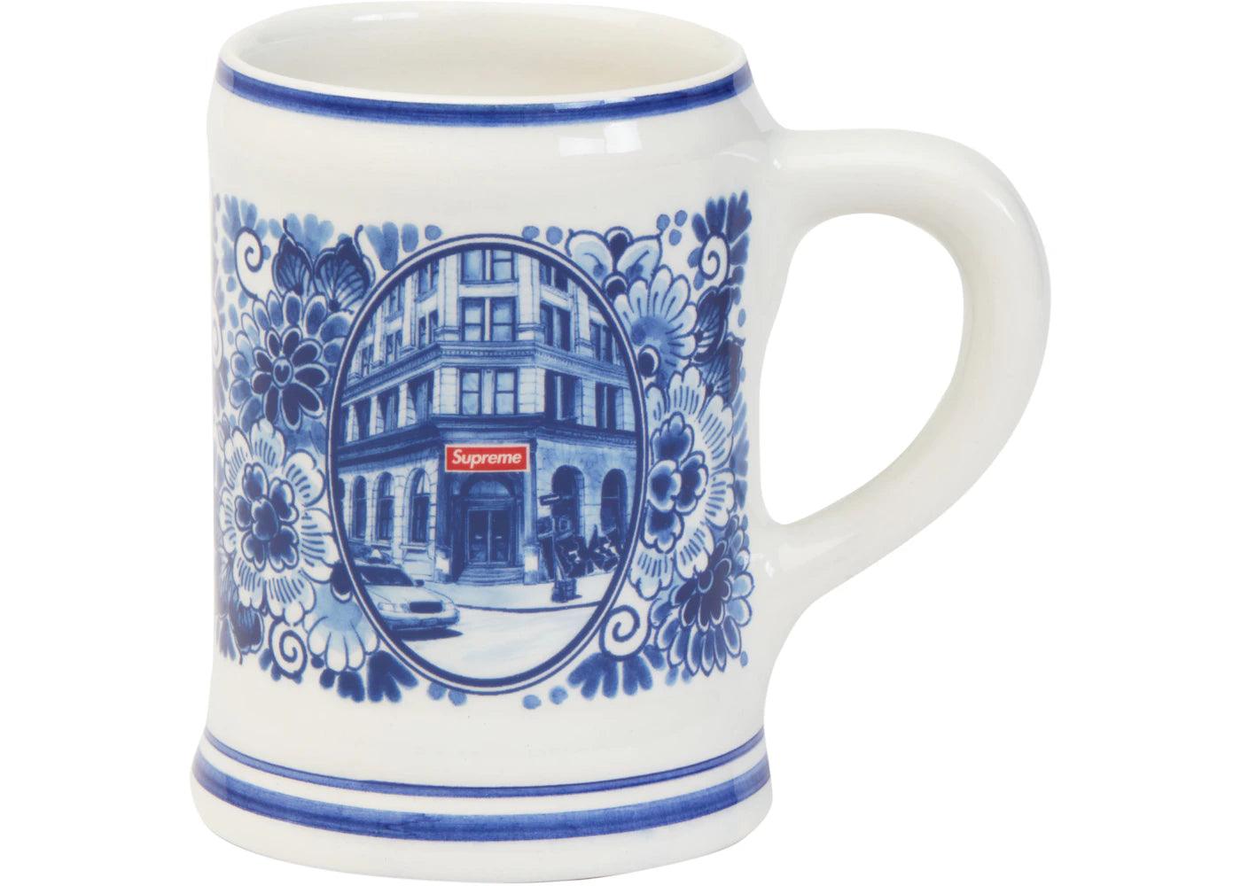 Supreme Royal Delft 190 Bowery Beer Mug Blue