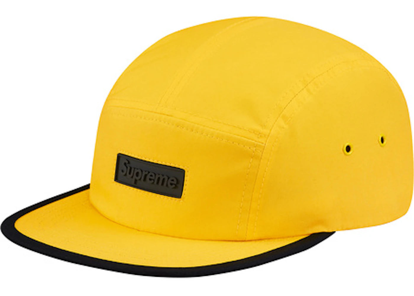 Supreme Rubber Logo Camp Cap Gold