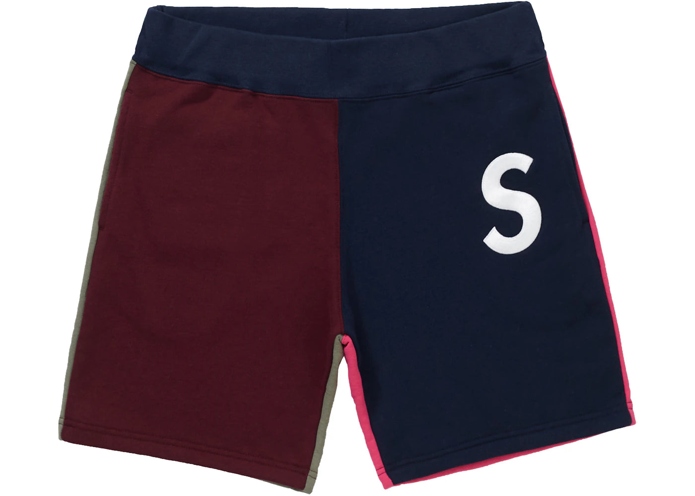 Supreme S Logo Colorblocked Sweatshort Navy