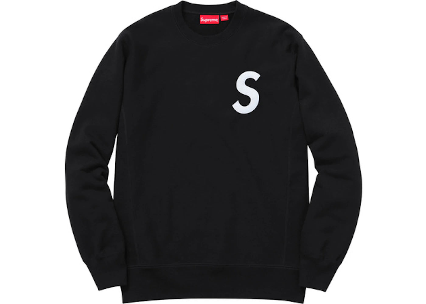 Supreme S Logo Crewneck Black