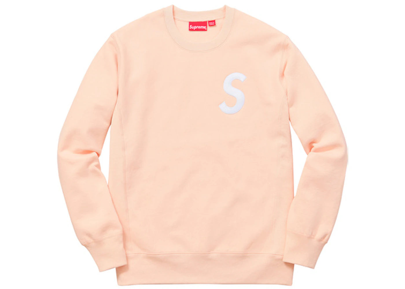 Supreme S Logo Crewneck Peach