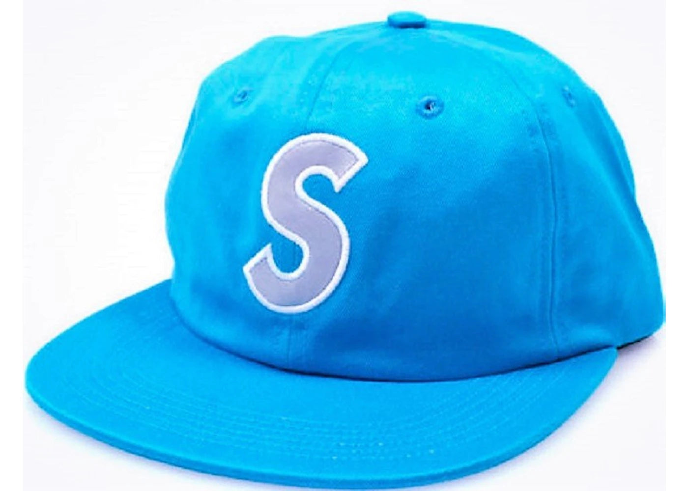 Supreme S Logo Hat Steel Blue