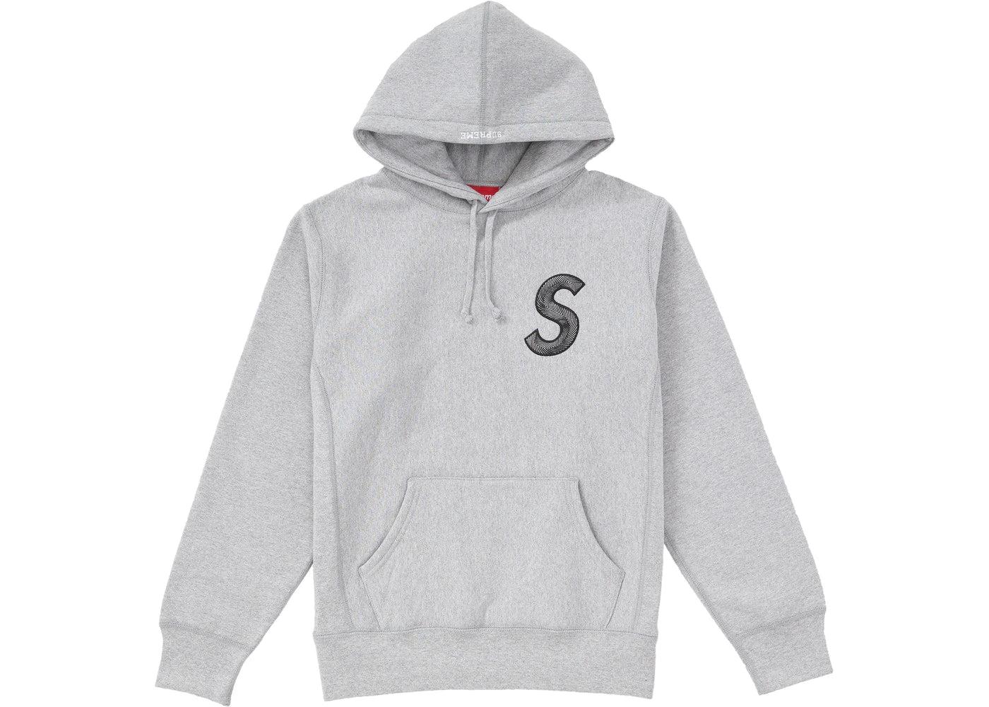 Supreme S Logo Hooded Sweatshirt Grey