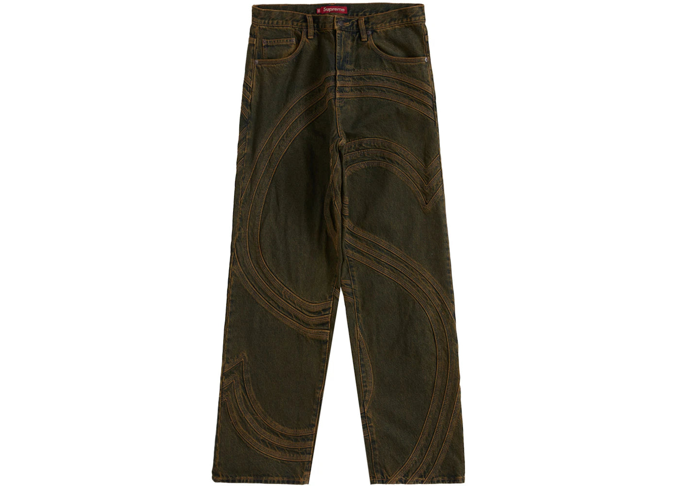 Supreme S Logo Loose Fit Jean Dirty Green