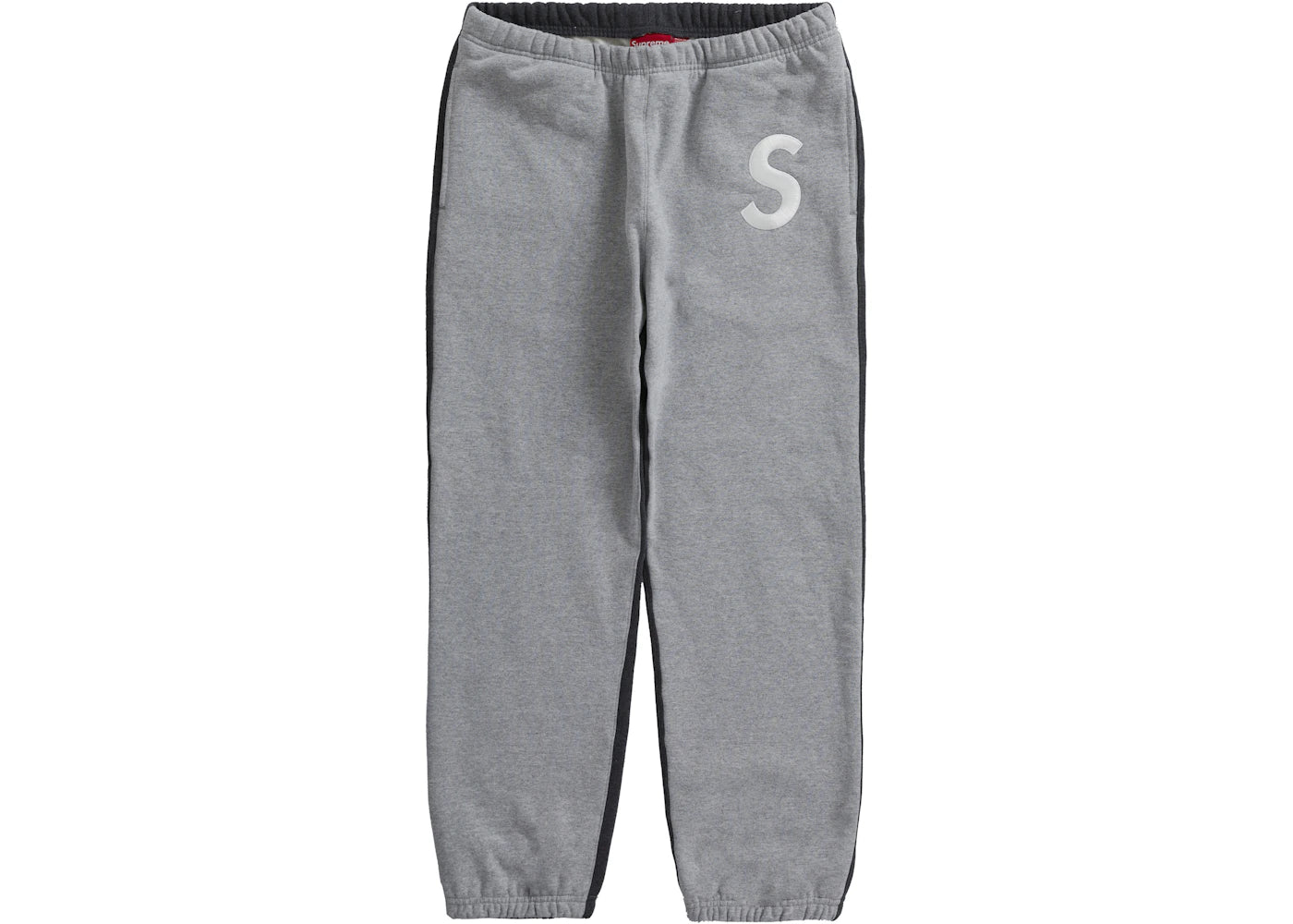 Supreme S Logo Split Sweatpant Heather Grey