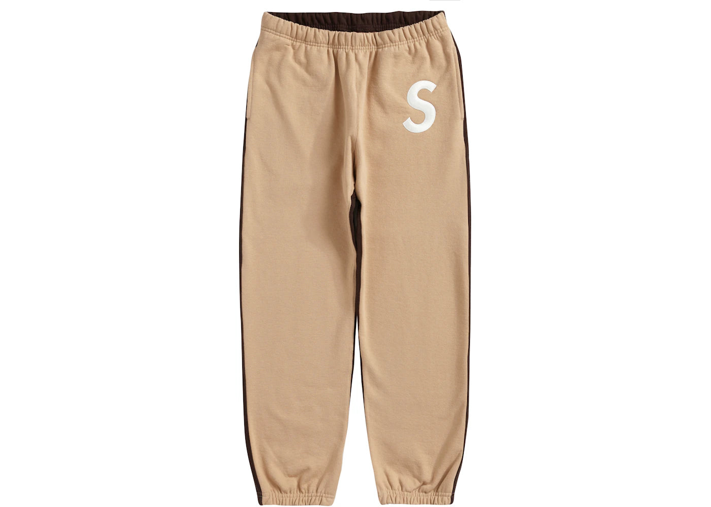 Supreme S Logo Split Sweatpant Tan