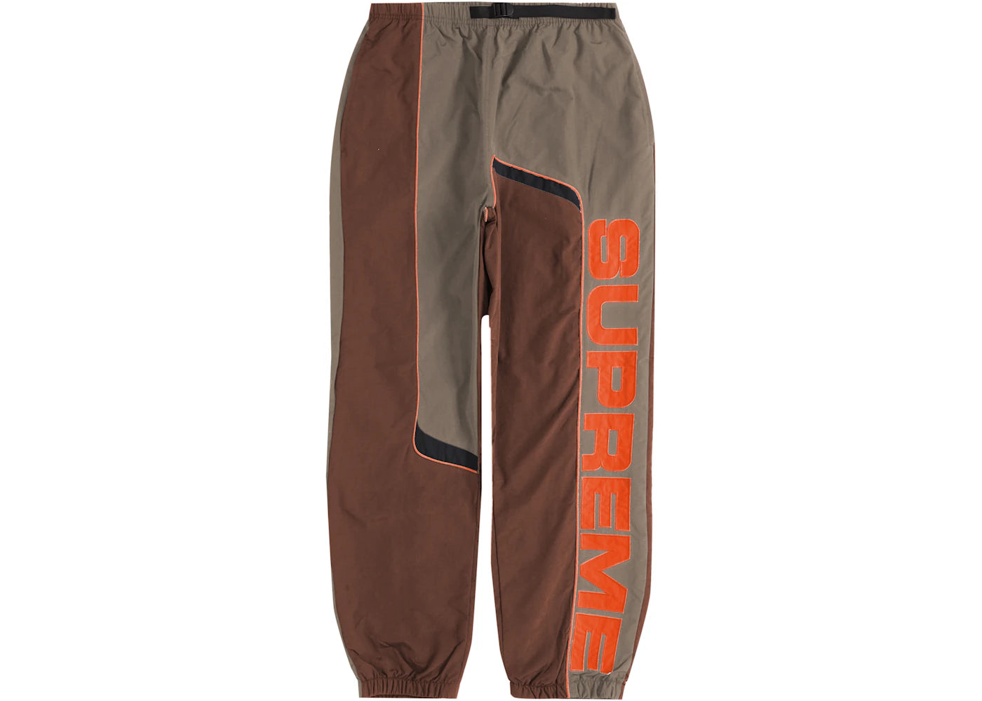 Supreme S Paneled Belted Track Pant Brown