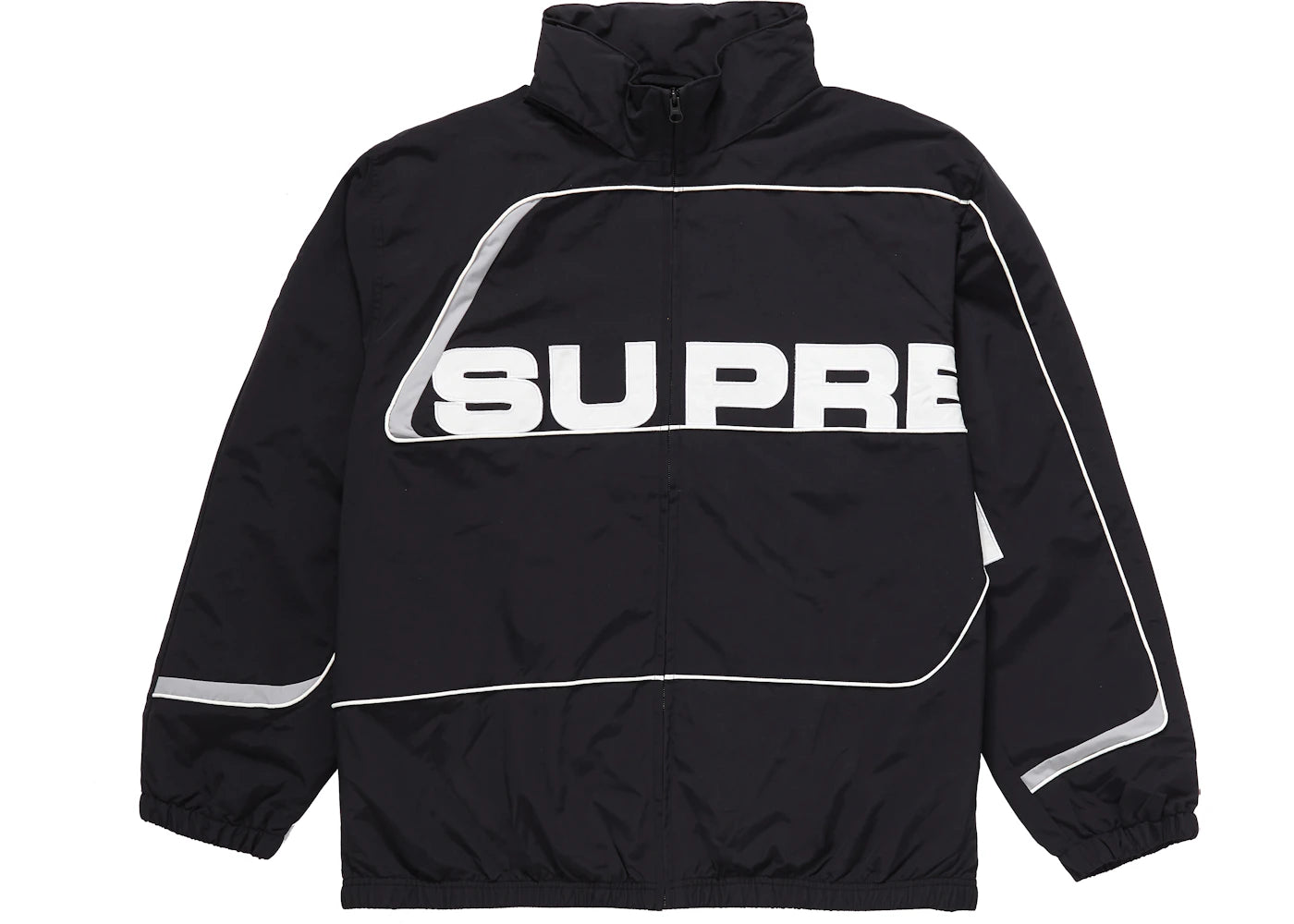 Supreme S Paneled Track Jacket Black