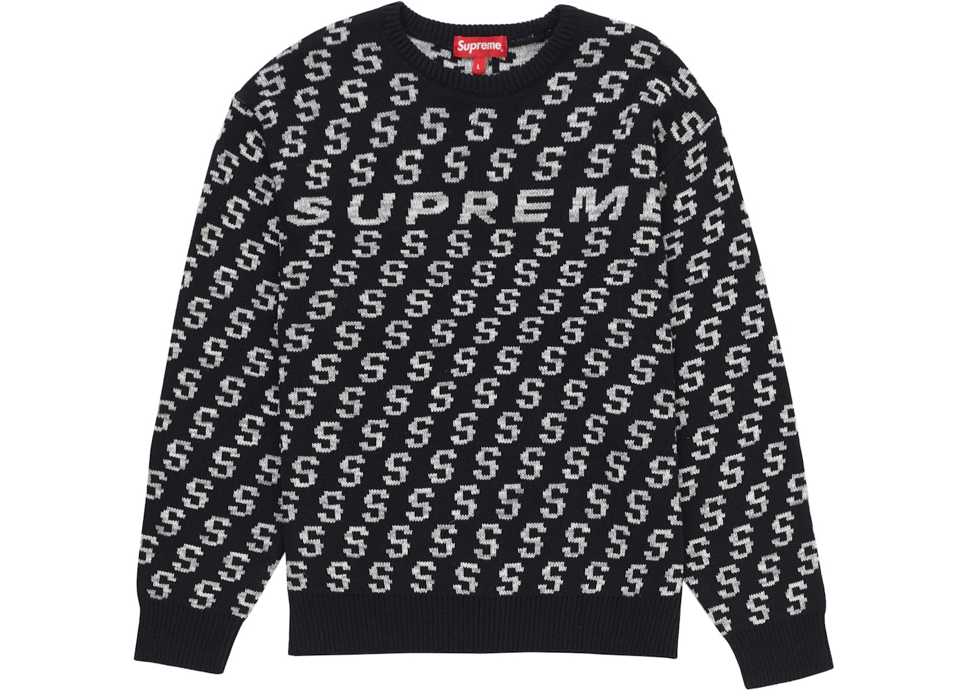 Supreme S Repeat Sweater Black